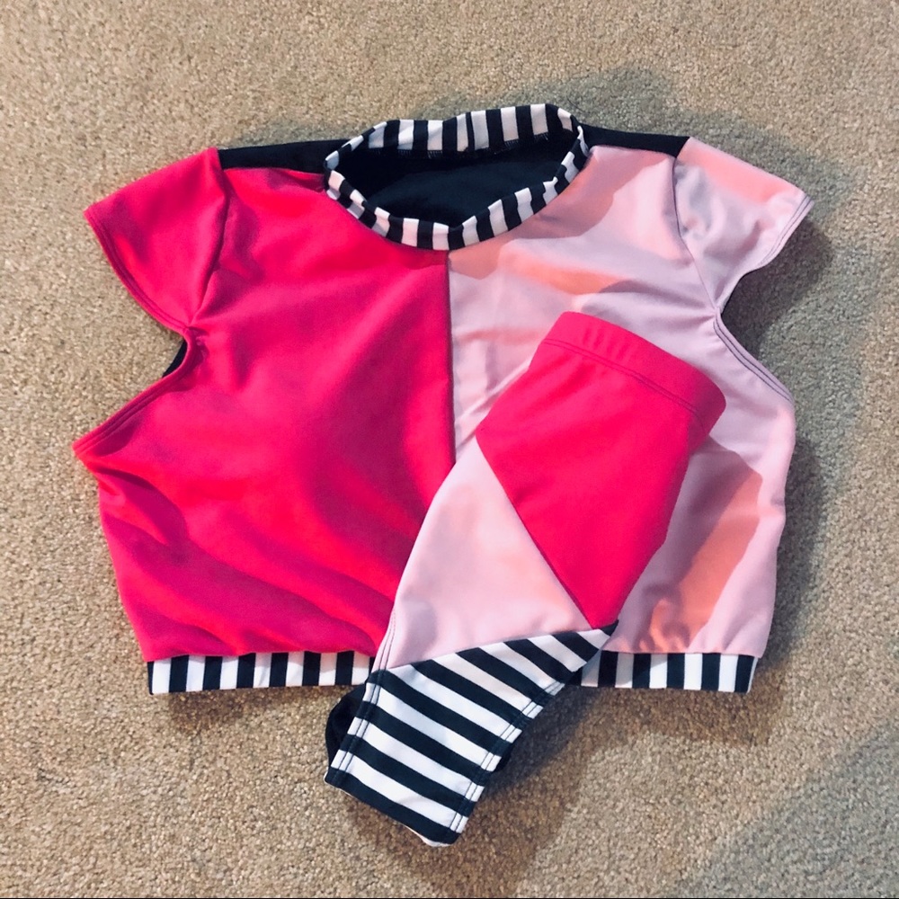 NWT 2X 🥳HP WIN 🏆 Curvy pink petal pink and fuscia crop plus bikini high waist - Picture 6 of 9